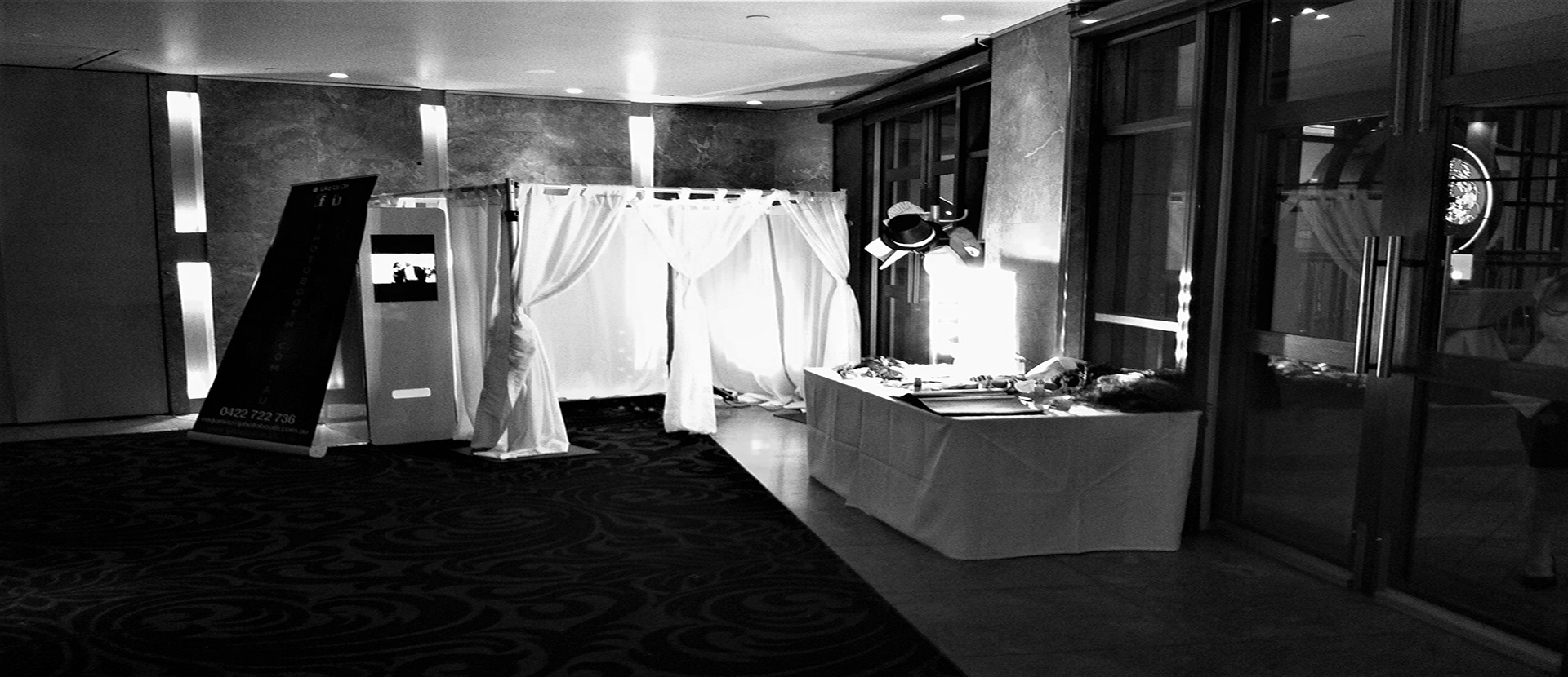 setup for an open photo booth in Sydney.